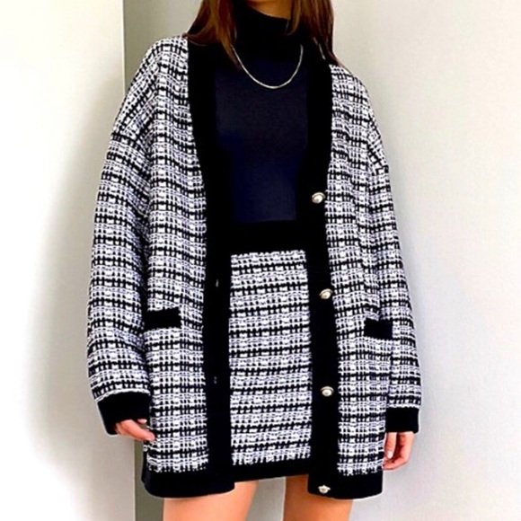 Nwt Aritzia Babaton Lacer Plaid Wool 